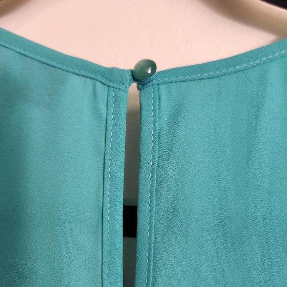 Thalia Sodi Turquoise Embellished Sleeveless Blouse Size XL.   #E03 - Picture 8 of 11